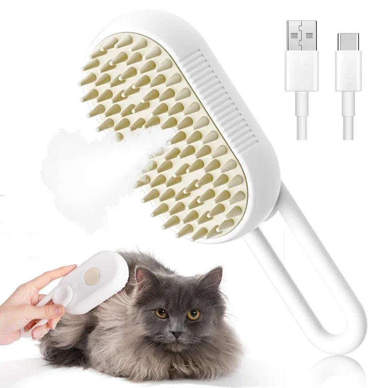 3 in 1 Pet Brush Cat Steam Brush Comb Dog Brush Electric Spray Cat Hair Brushes Massage Pet Grooming Hair Removal Combs